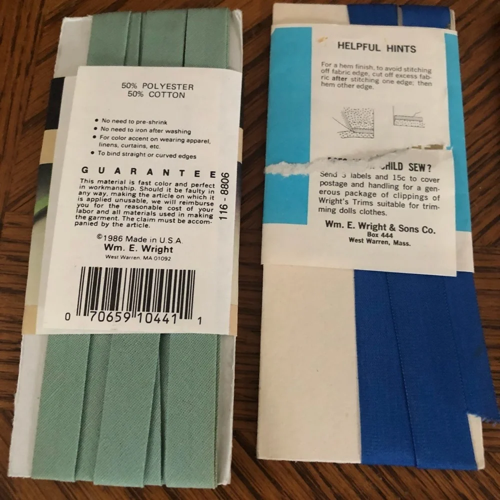 Vintage Bias Tape Seam Binding Assortment